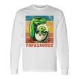 Retro Papasaurusatertag Bester Papa T-Rex Papa Dinosaur Raglan Langarmshirts Geschenkideen