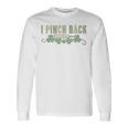 Retro I Pinch Back Aesthetic Injector St Pattys Day Botox Long Sleeve T-Shirt Gifts ideas