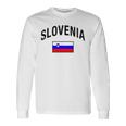 Slovenia Flag Slovenia Proud Slovenia Gray Langarmshirts Geschenkideen