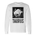 Star Sign Taurus Zodiac Signs Vintage Print Long Sleeve T-Shirt Gifts ideas