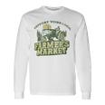 Support Your Local Farmers Market Vintage Tractor Retro Long Sleeve T-Shirt Gifts ideas