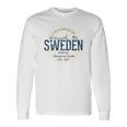 Sweden Retro Style Vintage Sweden White S Langarmshirts Geschenkideen