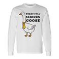 Today I'm A Serious Goose Silliest Goose Meme Goose Bumps Long Sleeve T-Shirt Gifts ideas