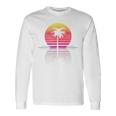 Vintage 80S 90S Retro Surf Outrun Sun Synthwave Palm Tree Long Sleeve T-Shirt Gifts ideas