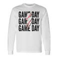 Vintage Game Day Baseball Lightning Bolt Team Sport Long Sleeve T-Shirt Gifts ideas