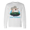 West Virginia Cowboy Cat Singing Meme Meowdy Long Sleeve T-Shirt Gifts ideas