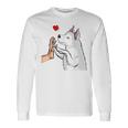 White Siberian Husky Love Dogs Female Ladies Long Sleeve T-Shirt Gifts ideas