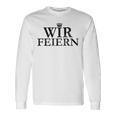 Wir Feiern Krone Jga Stag Night Team Langarmshirts Geschenkideen