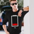 1 Low Battery Long Sleeve T-Shirt Gifts for Him