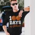100 Days Of School For 100Th Day Basketball Student Teacher Long Sleeve T-Shirt Gifts for Him