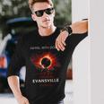 40824 Total Solar Eclipse 2024 Evansville Indiana Long Sleeve T-Shirt Gifts for Him
