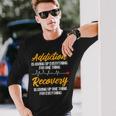 Addiction Recovery Sobriety Anniversary Aa Na Heartbeat Long Sleeve T-Shirt Gifts for Him