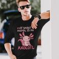 Ajolote Animal Lindo Anfibio Exótico Salamandra Axolotl Camiseta de manga larga Regalos para él