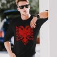 Albania Flag Albanian Eagle Albania Langarmshirts Geschenke für Ihn