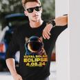 America Totality 40824 Corgi Total Solar Eclipse Dog 2024 Long Sleeve T-Shirt Gifts for Him