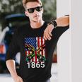 American Flag 1865 Broken Chain Junenth Long Sleeve T-Shirt Gifts for Him