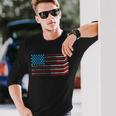 American Flag Patriotic 4Th Of July Hockey Long Sleeve T-Shirt Gifts for Him