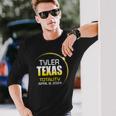 April 2024 Total Solar Totality Eclipse Tyler Texas Long Sleeve T-Shirt Gifts for Him