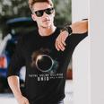 April 9 2024 Eclipse Solar Total Ohio Eclipse Lover Watching Long Sleeve T-Shirt Gifts for Him