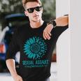 In April We Wear Teal Sexual Assault Awareness Month Long Sleeve T-Shirt Gifts for Him