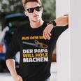 Aus Dem Weg Der Papa Will Holz Lumberjack Sayings Langarmshirts Geschenke für Ihn