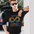 Autism Infinity Acceptance Train Autism Awareness Long Sleeve T-Shirt Gifts for Him