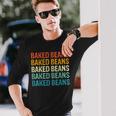 Baked Beans Retro Vintage Long Sleeve T-Shirt Gifts for Him