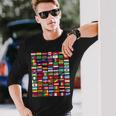 Banderas De Todos Los Países Del Mundo 287 Bandera Internacional Camiseta de manga larga Regalos para él