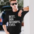 Best Dog Grandpa Ever Cool Camiseta de manga larga Regalos para él