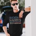 Biden Harris 2024 Retro Vintage Distressed Long Sleeve T-Shirt Gifts for Him