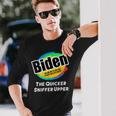 Biden Now With More Sniffing Power The Quicker Sniffer Upper Long Sleeve T-Shirt Gifts for Him