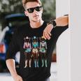 Black Cowgirl Melanin Rodeo Texas Black History Long Sleeve T-Shirt Gifts for Him