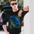 Blue Poison Dart Frog Colored Exotic Animal Amphibian Pet Long Sleeve T-Shirt Gifts for Him