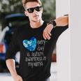 Blue Puzzle Heart Long Sleeve T-Shirt Gifts for Him