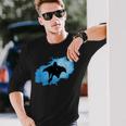 Blue Wingsuit Flying Long Sleeve T-Shirt Gifts for Him