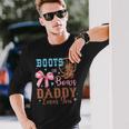 Boots Or Bows Gender Reveal Decorations Daddy Loves You Long Sleeve T-Shirt Gifts for Him
