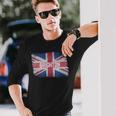 Brighton United Kingdom British Flag Vintage Uk Souvenir Long Sleeve T-Shirt Gifts for Him