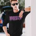 Brooklyn New York City Skyline Nyc Vintage Ny Long Sleeve T-Shirt Gifts for Him