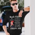 Buck Fiden I Do Not Like Your Border With No Wall Us Flag Long Sleeve T-Shirt Gifts for Him