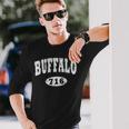 Buffalo 716 Vintage Bflo Wny Distressed B-Lo Long Sleeve T-Shirt Gifts for Him