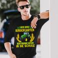 Bye Bye Kindergarten Ich Fahre Jetzt In Die Schule Tractor Langarmshirts Geschenke für Ihn