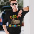 Capy Birthday Capybara Animals Boys Girls Birthday Long Sleeve T-Shirt Gifts for Him