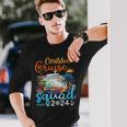 Caribbean Cruise Squad 2024 Family Matching Group Vacation Long Sleeve T-Shirt Gifts for Him