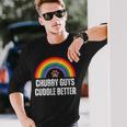 Chubby Guys Cuddle Better Bear Gay Pride Long Sleeve T-Shirt Gifts for Him