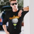 Cinco De Mayo Golf Ball With Sombrero And Margarita Golfer Long Sleeve T-Shirt Gifts for Him
