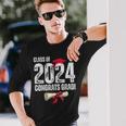 Class Of 2024 Congrats Grad Graduate Congratulations Long Sleeve T-Shirt Gifts for Him