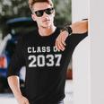 Class Of 2037 Grow With Me First Day Of School Long Sleeve T-Shirt Gifts for Him