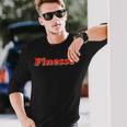 Classy & Bold Retro Font Finesse Long Sleeve T-Shirt Gifts for Him