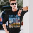 Cleveland Skyline 216 Ohio Vintage Pride Long Sleeve T-Shirt Gifts for Him