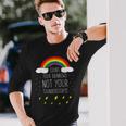 Count Your Rainbows Not Your Thunderstorms Positive Saying Long Sleeve T-Shirt Gifts for Him